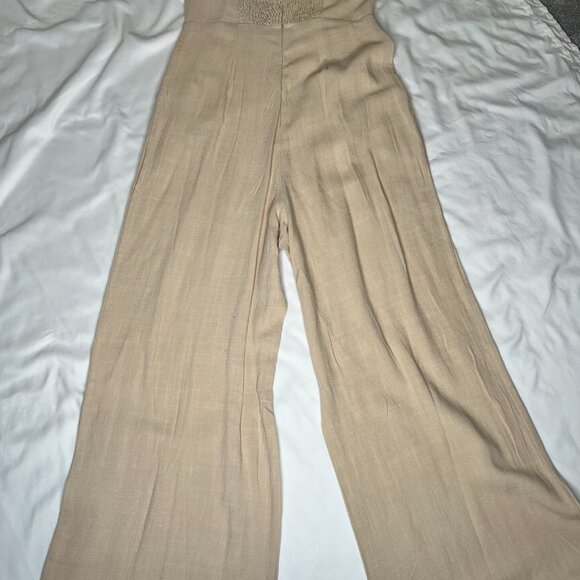 Forever 21 Women's Wideleg Jumpsuit in Taupe - US Small - Picture 7 of 9